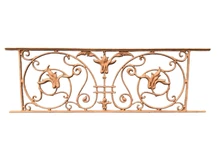 Balcony railing, window rack, cast iron-rust.
