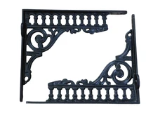 Set of 2 shelf supports sleek design - matte black