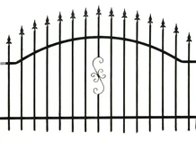 Ornamental fencing - garden fence - powder-coated black