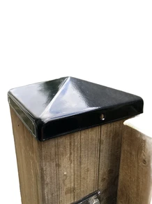 Paal cover metaal-zwart-10x10