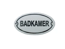 Door sign ‘Bathroom’ - 13 x 7.5 cm - Enamel