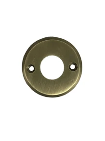 Latch rose round - brass patinated