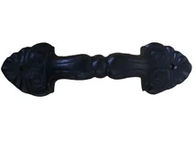 Door handle made of cast iron, Rasolie, beautiful black handle.