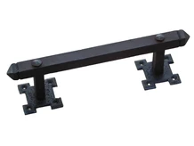 Door handle ''Tough'' wrought iron, dark brown-rust, beautiful and robust