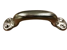 Sleek door-cabinet handle, steel nickel-plated.