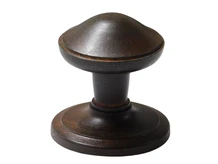 Door knob with rosette - Iron rust colour