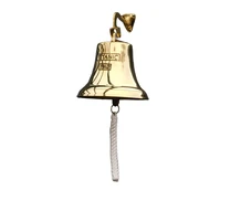 Bell ''Titanic 1912'' with rope, brass