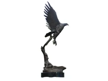 Bronze Eagle on Marble Base - 51 cm - Sculpture