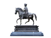 Bronze statue of Frederick the Great on Horseback - on Marble Base