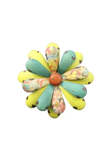 Decorative flower, green, metal