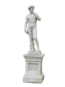 Statue David XL on Pedestal - 170 cm - Stone