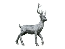 Statue Stag XL - silver-coloured - polystone