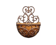 Classic wall hanging for plants - cast iron