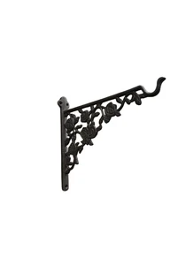 Wall hook with roses - cast iron - decorative wall decoration