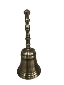 1 table clock, bell, brass
