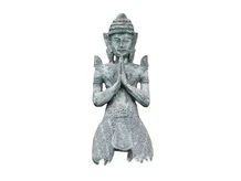 Statue Temple Keeper - Grey with White - Polystone