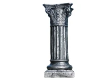 Pedestal - column - silver - polystone