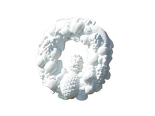 Wall ornament fruit wreath - solid stone