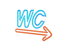 Neon --> WC - 50 cm - Blue with Red