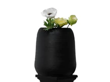 Vase - 35 cm - Black - Metal