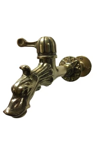 Waterkraan voor tuin en fonteinen, messing