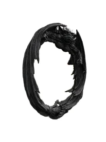 Spiegel met Gargoyle omlijsting, exclusieve spiegel, polystone