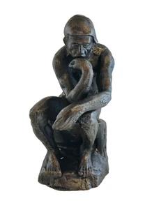 Sculptuur metaal- Bronskleur, de denker