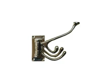 Coat rack brass - swivel hooks - 3-hooks