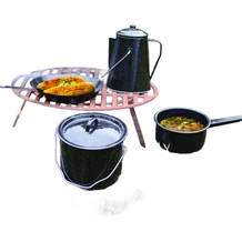 Campfire Cooking Set - Enamel - 4-piece