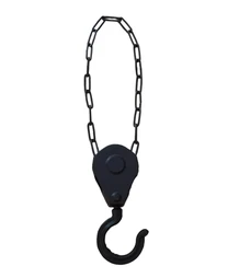Decorative flower pot holder as a winch, hook with style, hanging as an antique
