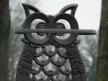 Umbrella stand Owl - Brown - Cast iron