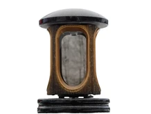 Granite Grave Lantern - Black with Gold