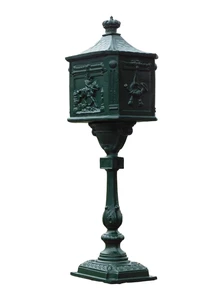 Standing Letterbox - 120 cm - Cast Iron - Green