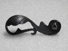 Door handle Vienna - Left - Cast iron Galvanised