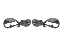 Door handle Vienna - Left + Right - Cast iron Galvanised