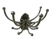 Coat Rack with Movable Hooks – Nickel-Plated Aluminium – 5 Double Hooks