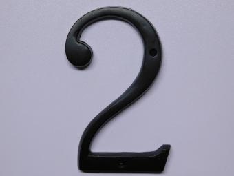 House number 2 - Extra Large - Black