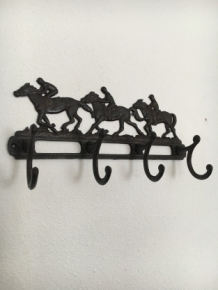 Kapstok met Paarden - 8 haaks - Gietijzer