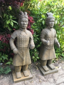 Schöner Satz von japanischen Kriegerstatuen