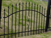 Ornamental fencing - garden fence - powder-coated black