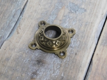 Rosette - patinated brass - rosette for door handle or door knob