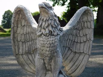 Statue Eagle - 55 cm - Solid Stone