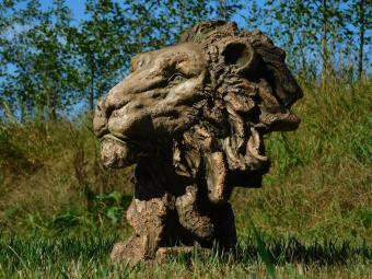 Lion Head Sculpture - 50 x 40 cm - Polystone