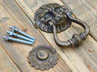Door knocker Lion's head - Brass Burnished