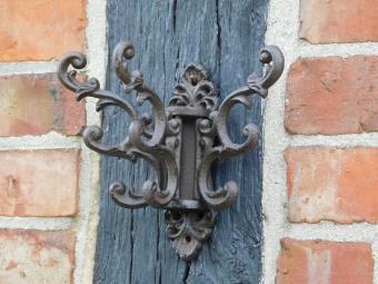 Kleiderständer mit beweglichen Haken - Gusseisen - Braun