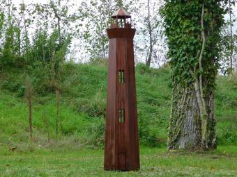 Klassieke Metalen Vuurtoren XL - 130 cm - Roestlook - Decoratie voor Tuin & Interieur