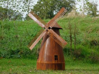 Klassieke Windmolen XL - 110 cm - Metaal - Roestlook