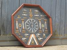 Maritime Wall Decoration with Ship Knots and Clock - 66 cm