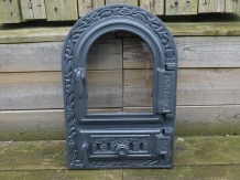 1 oven door for the stove or oven, cast iron + glass + ash shutter