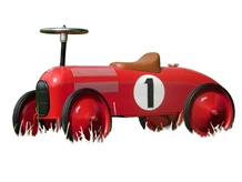Vintage Car - Red - 76 x 40 cm - Metal
